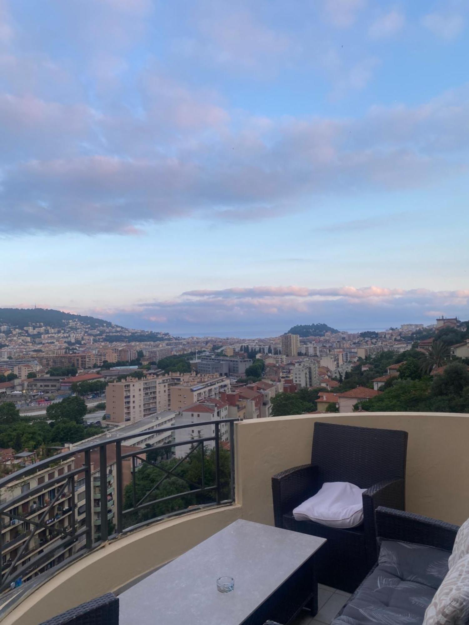 Appartement-Nice 01 Vue Mer - Panoramique Wifi-Parking Bagian luar foto