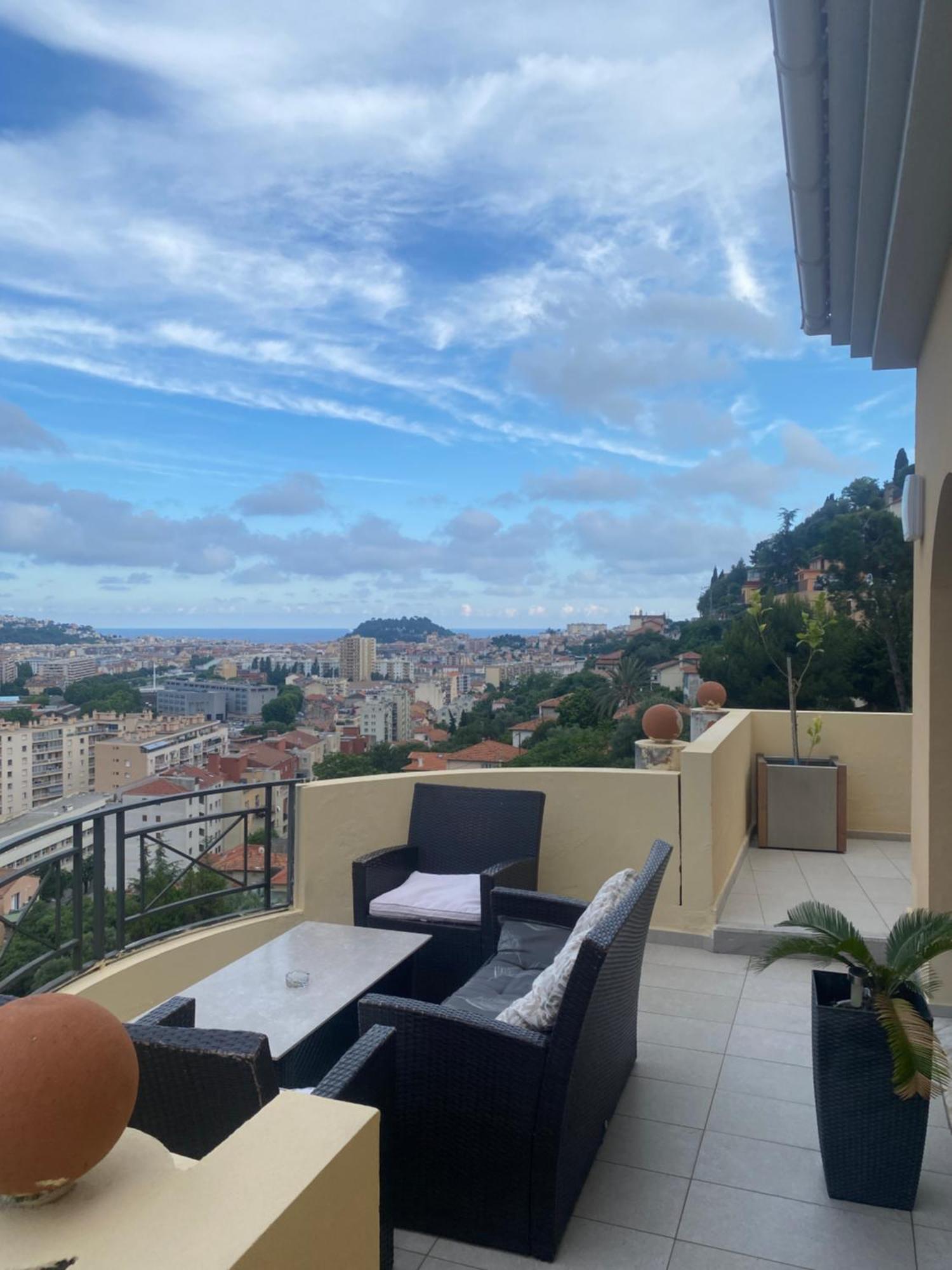 Appartement-Nice 01 Vue Mer - Panoramique Wifi-Parking Bagian luar foto